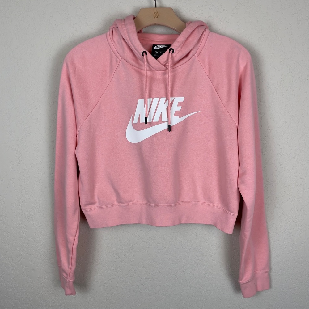 Nike Essential Pink Cropped Hoodie